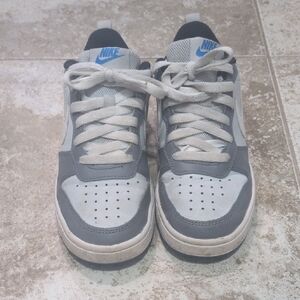 Nike Kids Gray and Blue Sneakers
